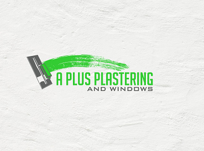 A Plus Plastering Logo Design badge branding design illustration illustrator lettering logo logo design minimal retro badge vintage