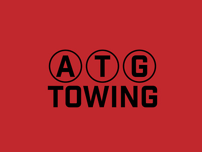 ATG Towing simple logo design badge branding design illustration illustrator lettering logo logo design retro badge vintage
