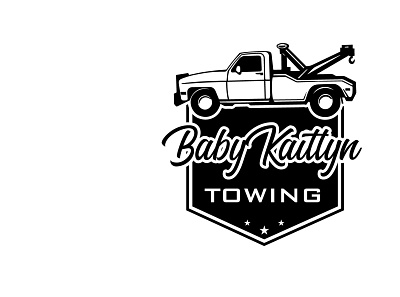 Baby Kaittyn Towing Badge Logo Design badge branding design illustration illustrator lettering logo logo design retro badge vector vintage