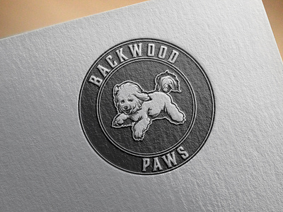 Blackwood Paw Badge Logo Design