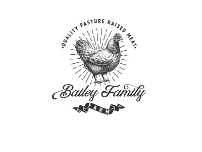 Bailey Family Farm Vintage Logo badge branding design illustration illustrator logo logo design retro badge vector vintage