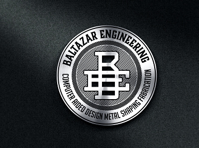 Baltazar Engineering Matalic Badge Design badge branding design illustration illustrator lettering logo logo design retro badge vintage