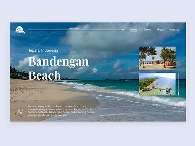 Bandengan Beach Jepara - Landing Page Concept beach indonesia landingpage ui ux
