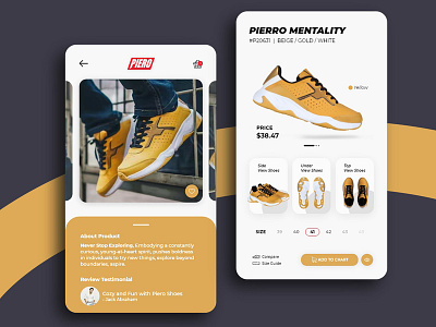 Piero Shoes Mobile App Concept app landingpage mobile app mobile ui shoes ui ux website