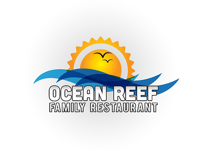 Ocean Reef Logo Design concept embossed flyer food graphic idea logo ocen restaurant sea food shadow vector