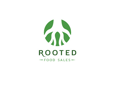 ROOTED ai design foodie green logos root sale vectors