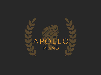 APOLLO apollo black branding design god gold illustration inspiration logo piano vector