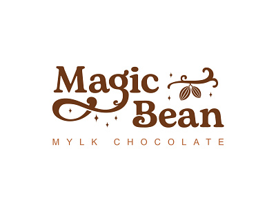 magic bean ai bean branding chocolate design illustration inspiration logo magic mylk