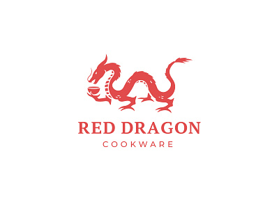 red dragon chinese cookware design dragon illustration inspiration logo vector