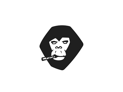 Monkey ai animal branding design gorilla illustration inspiration logo monkey smoke vector