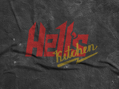 Hell's Kitchen bar branding design drink food illustration inspiration kitchen letter lettering logo vector