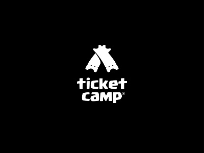 ticketcamp camp debut debut shot design first shot hello dribble icon logo logo design ticket