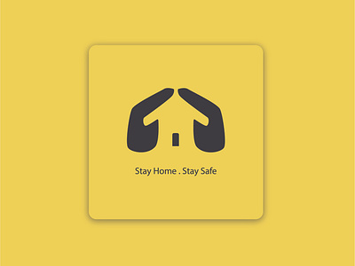 Stay Home, Stay Safe branding design flat icon logo minimal negative space negativespace ui vector website