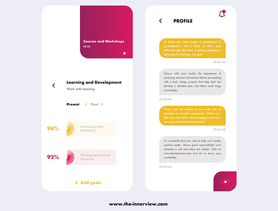 L&D Mobile App Design (example) by The Inner View 2020 trend app app design design graphic design interface learning platform minimal mobile app mobile app design mobile ui psychology ui user interface ux