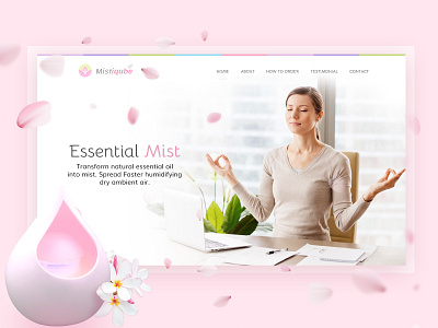 FREE PSD (premium) Wellness / relaxation Theme Website free psd mockup oil diffuser pink website relaxation ui web design website design wellness yoga