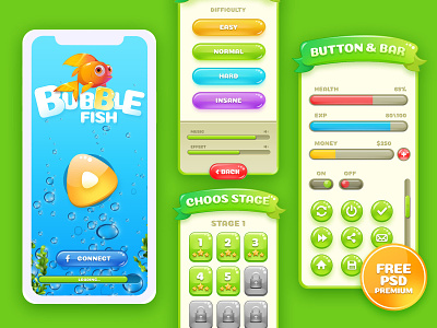 Bubble Glossy - UI Game Asset free psd free psd mockup game asset sleekdesign