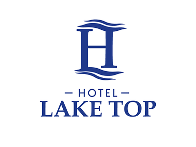 Hotel Lake Top Logo blue hotel illustrator lake lettermark logo monogram monogramlogo