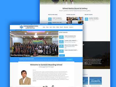 School Website Design blue clean uidesign web web design webdesign website website design
