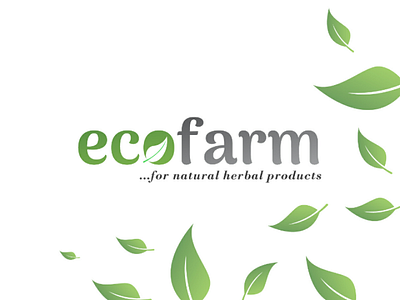 Wordmark logo - Ecofarm green herbal logo logo nature wordmark logo workmark