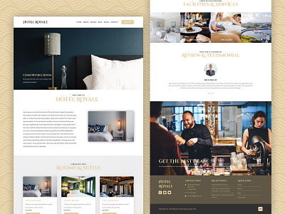 Hotel Royale - Homepage homepage hotel landing page luxury royal uiux web web design webdesign website