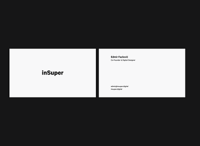 inSuper Business Cards branding business business card design business cards clean clean design clear design elegant design focus