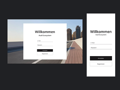myAudi Login audi clean cleandesign clear figma figmadesign uidesign uidesigner uiux userinterface uxdesign uxdesigner webdesign