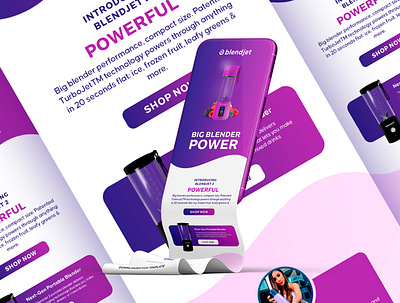 Blendjet Newsletter blender email design newsletter purple