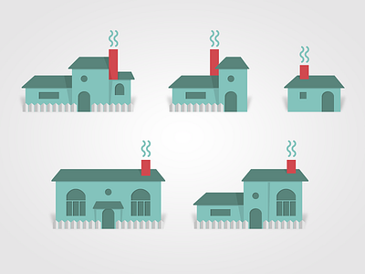 Simpler - real estate icons building home house neighborhood