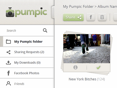 Pumpic - side menu icons image menu navigation photos