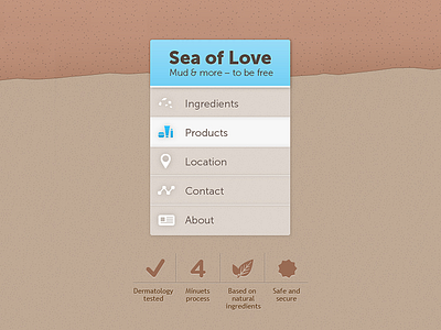 Sea of Love - navigation & icons