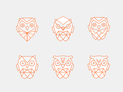 Owl symbol variations 1 creature israel lines logo outline owl owls structure symbol tel aviv vector