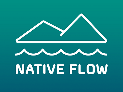 Native Flow Logo flow israel logo mobile mountain native symbol tel aviv vector water wave