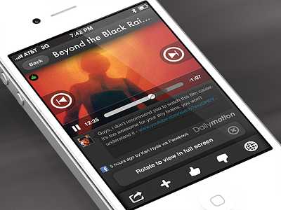 Vodio for iPhone - video screen