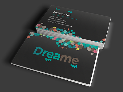 Dreame Business Card black branding business card dark dreams israel print startup tel aviv