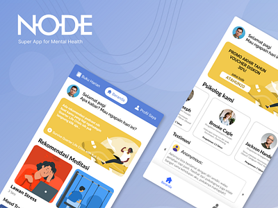 NODE: Super App for Mental Health app figma product design ui ux