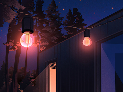 Light art bulbs illustration light nature night shine sky spruce