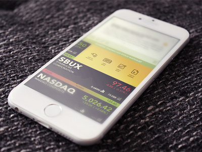Stock App Rebound icons mobile slider stock market ui user interface
