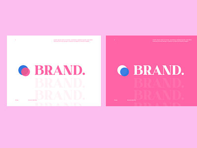 Pink Brand Identity 202 blue brand identity branding clean photoshop pink round simple ui ux website white