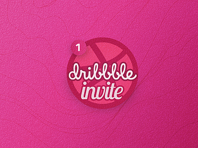 Dribble Invite 3d dribbble dribbble invite invite lines pink