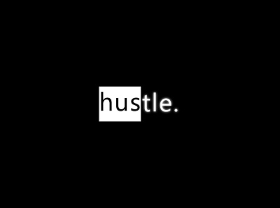 Hustle illustration art typography