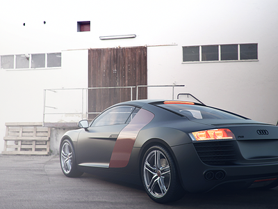3D Audi R8 Car 3d 3dsmax audi car fog hdri light photoshop r8 rendering scene vray
