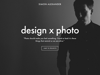 Cover Image black and white clean cover fashion minimal personal photography portfolio simple typography web design website