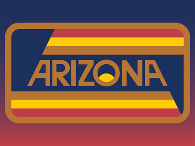 Arizona Stripes arizona az branding design hat hats illustration logo patch patch design retro thick lines vector