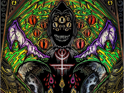 Meltskull maelstrom dark art dark artist horror horror art illustration long beach los angeles procreate psychedelic scifi
