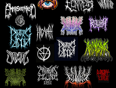 Band Logos 2020-2021 band logo band logos black metal dark art dark artist death metal design doom heavy illustration logo logo design logos long beach los angeles metal logos procreate punk logos