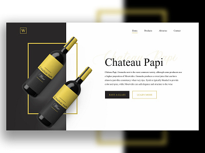 Chateau Papi winery design landing page landing page design ui winery