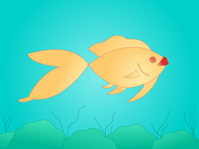 Fishy design flat illustration illustrator minimal vector