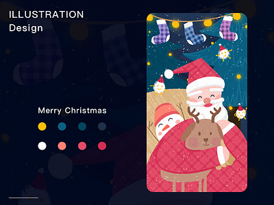 Merry Christmas design illustration ui