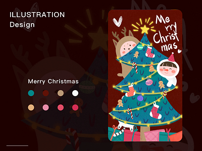 Merry Christmas design illustration ui