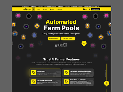TrustFi Network - Farmer v2 crypto design trustfi network ui web3